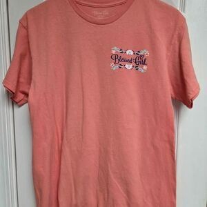 Blessed Girl womens medium peach tshirt like new